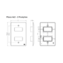 Conjunto Tomada 4x2 | 2 Módulos 2p+t 10a 250v