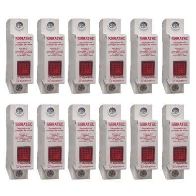 Kit Dps Protetor De Surto MonoPolegadasar | 20-40ka 275v | Classe Ii 12 Pçs