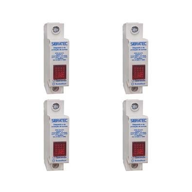 Kit Dps Protetor De Surto MonoPolegadasar | 10-20ka 275v | Classe Ii 4 Pçs