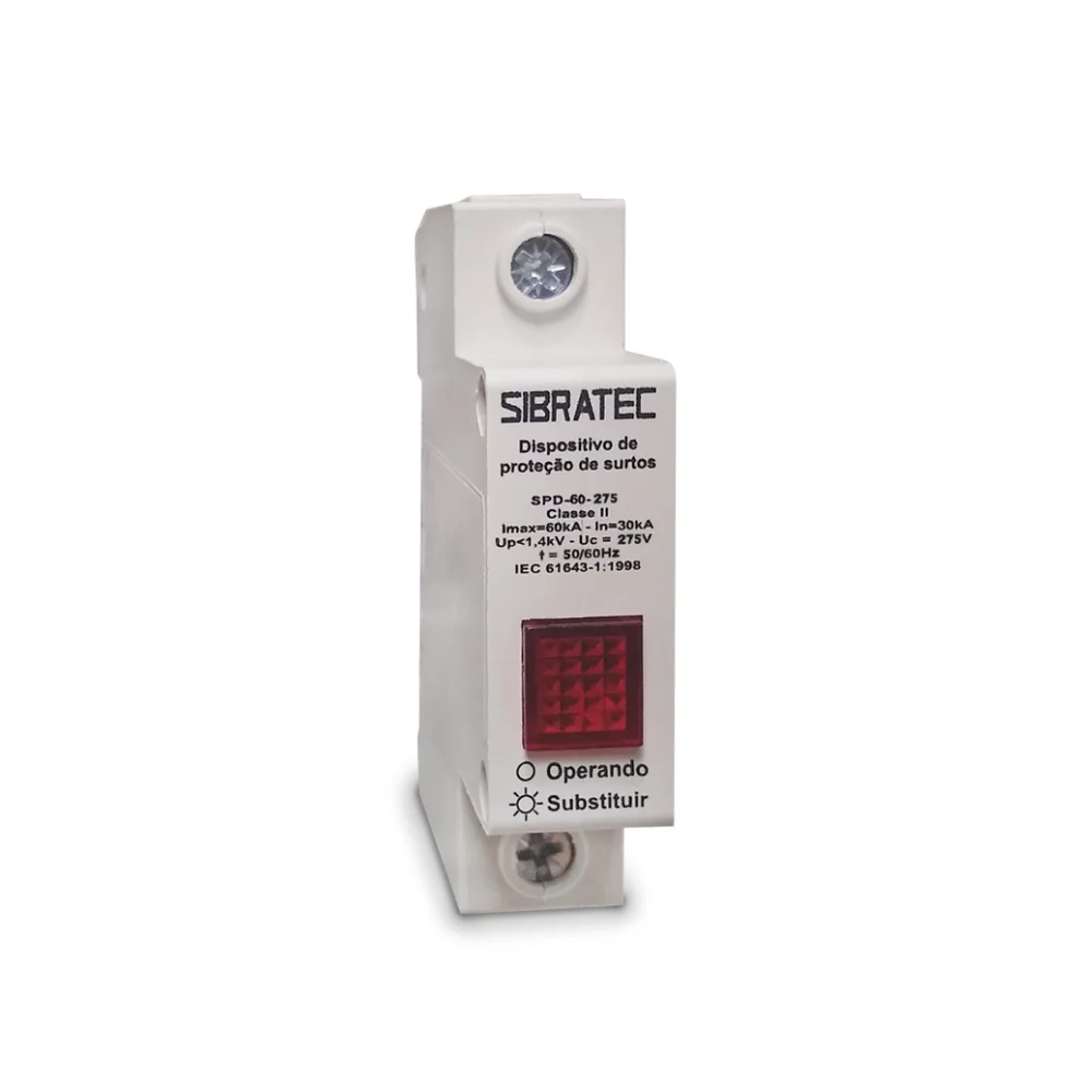 Kit Dps Protetor De Surto MonoPolegadasar | 30-60ka 275v | Classe Ii 3 Pçs.