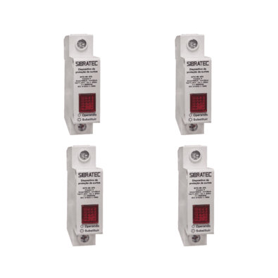 Kit Dps Protetor De Surto MonoPolegadasar | 30-60ka 275v | Classe Ii 4 Pçs