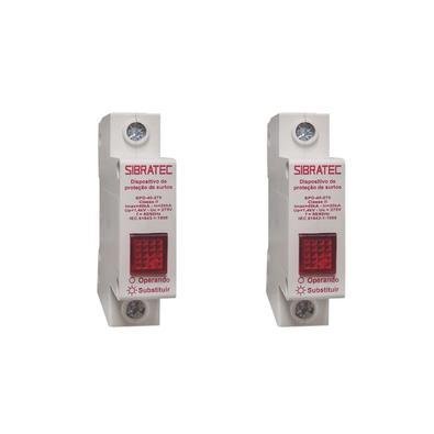 Kit Dps Protetor De Surto MonoPolegadasar | 20-40ka 275v | Classe Ii 2 Pçs