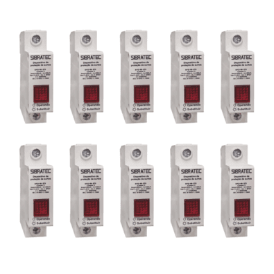 Kit Dps Protetor De Surto MonoPolegadasar | 30-60ka 275v | Classe Ii 10 Pçs
