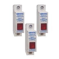Kit Dps Protetor De Surto MonoPolegadasar | 10-20ka 275v | Classe Ii 3 Pçs