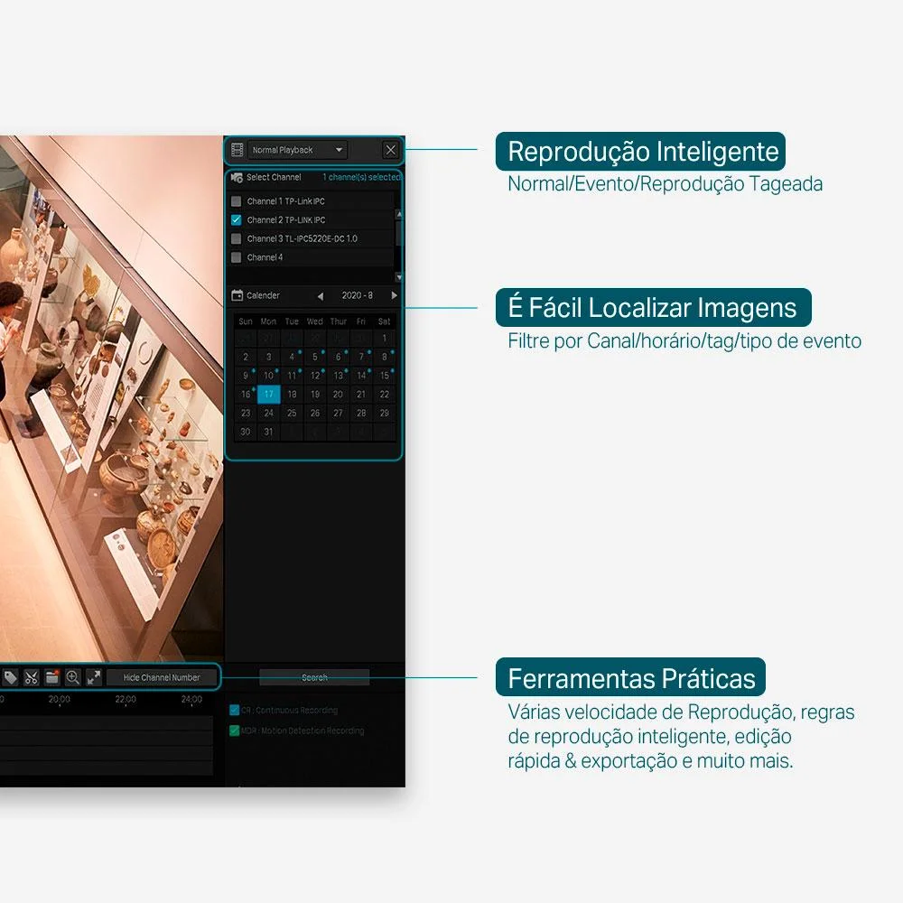 Nvr Gravador De Vídeo Tp-link Em Rede Vigi 16 Canais - Nvr1016h