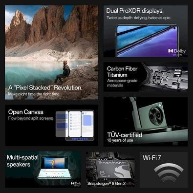OnePlus Open 512GB グリーン Oneplus Open Dobrável 16GB Ram 512GB Desbloqueado Emerald Dusk