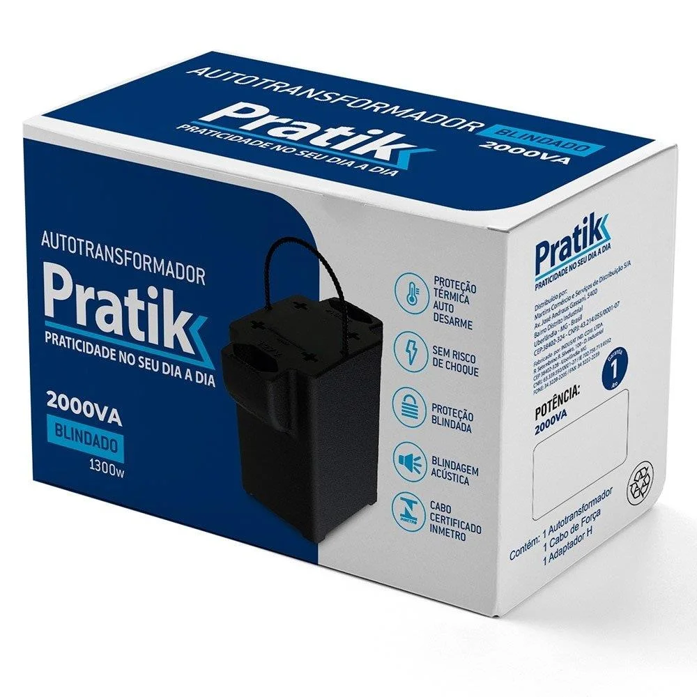 Transformador Pratik 2000va Blindado Bivolt Transformador Pratik 2000va Blindado Bivolt