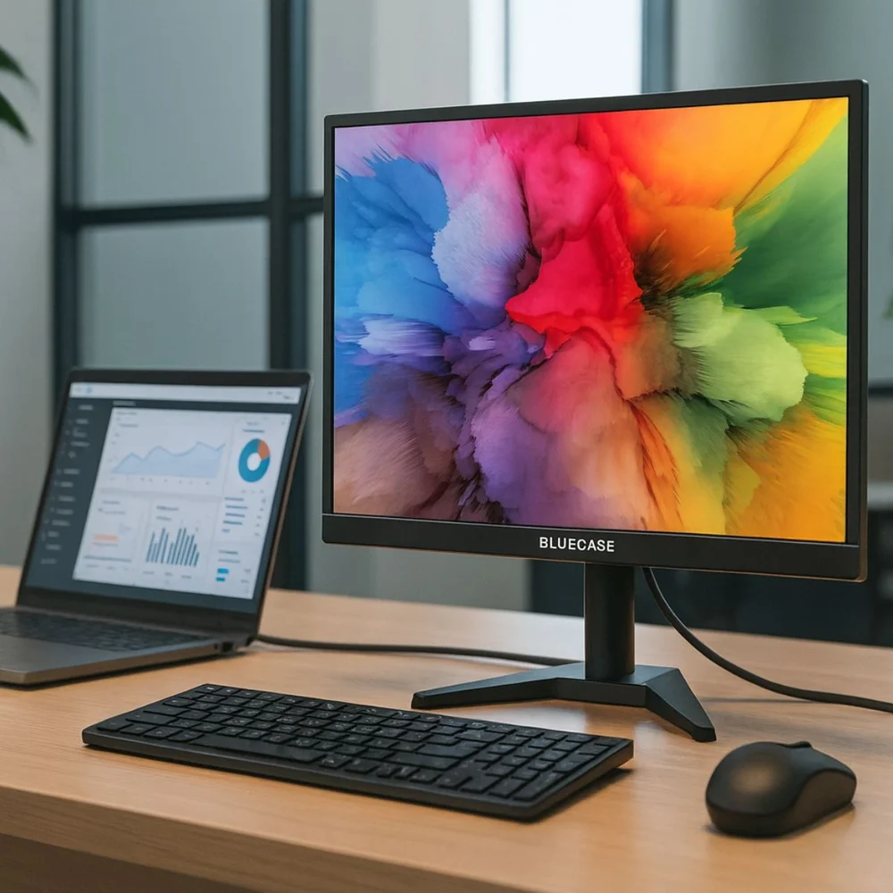 Monitor LED 19" HD+ 75Hz 5ms, HDMI VGA VESA, Design slim. Ideal para Home Office Estudos
