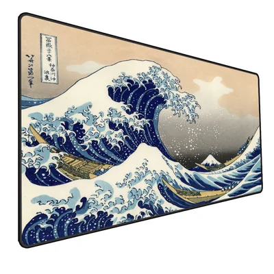 Mouse Pad Gamer Speed, Extra Grande, Desk Pad, Profissional Premium, Com Borda Costurada 70x30, Anime Mangá Grande Onda.