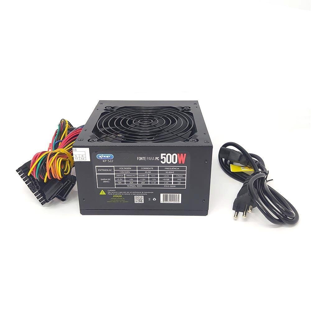Fonte Real 500w Knup Kp-522