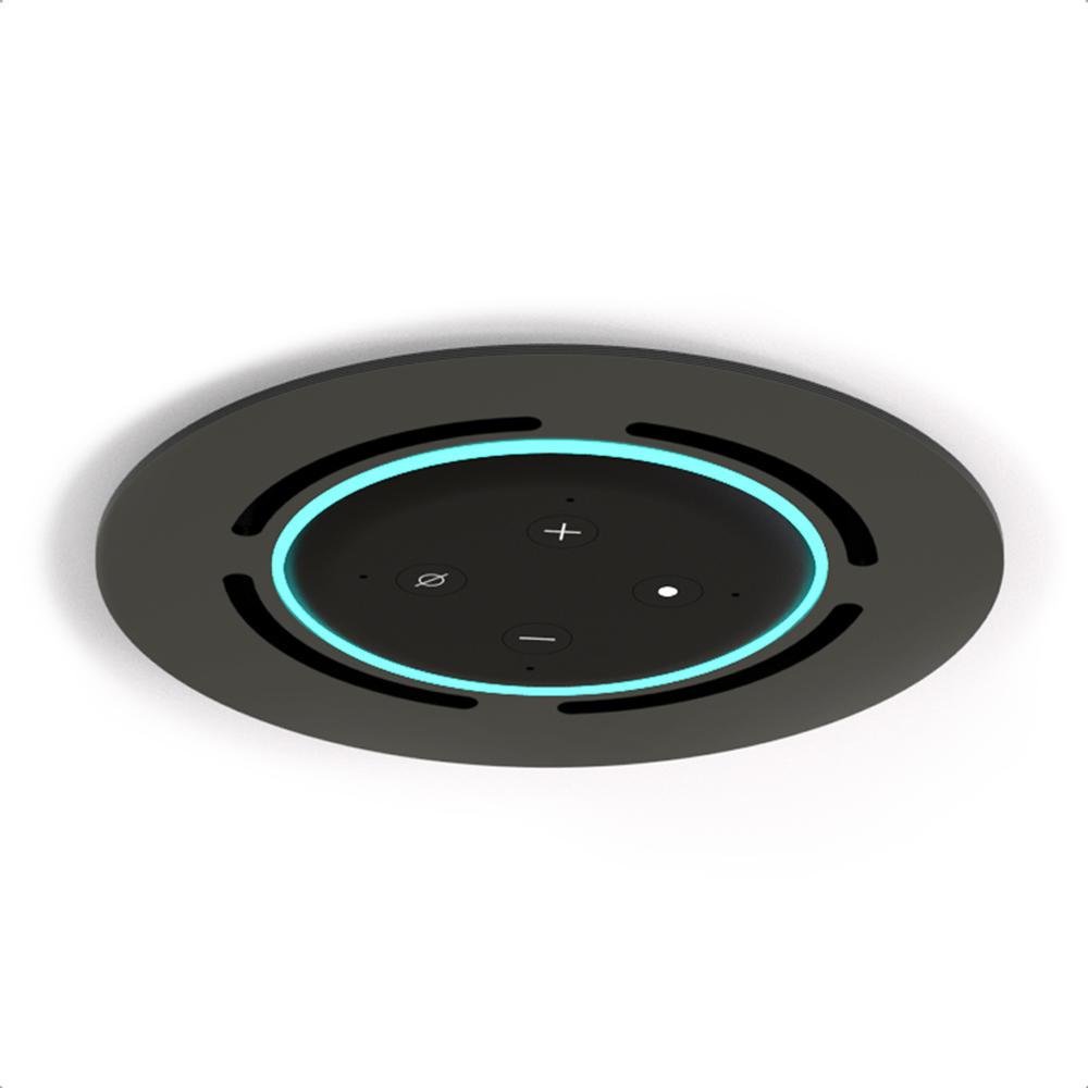 Suporte Redondo De Embutir Teto Para Amazon Alexa
