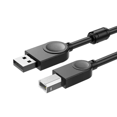 Kit 10 Cabos Usb Para Impressora Universal Usb A+b 1.5m Preto