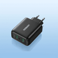 Carregador Usb 3.0 Ugreen Qc 18w Para O Telefone Móvel Carga Rápida Qc3.0 18w 2 Portas