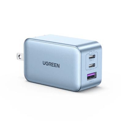 Carregador Ugreen Tipo De Carga Rápida C Pd Usb Azul Gan 65w Eua