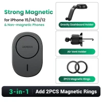 Carregador Magnético Sem Fio Ugreen Suporte Do Telefone Adsorvível Adicionar Anéis Magnéticos