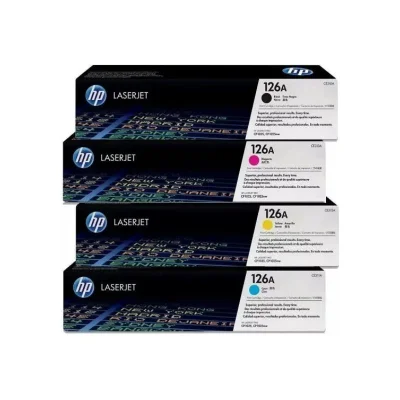 Kit 4x Cores Toner 126A I CP1025 CP1020 M175A I B+C+Y+M