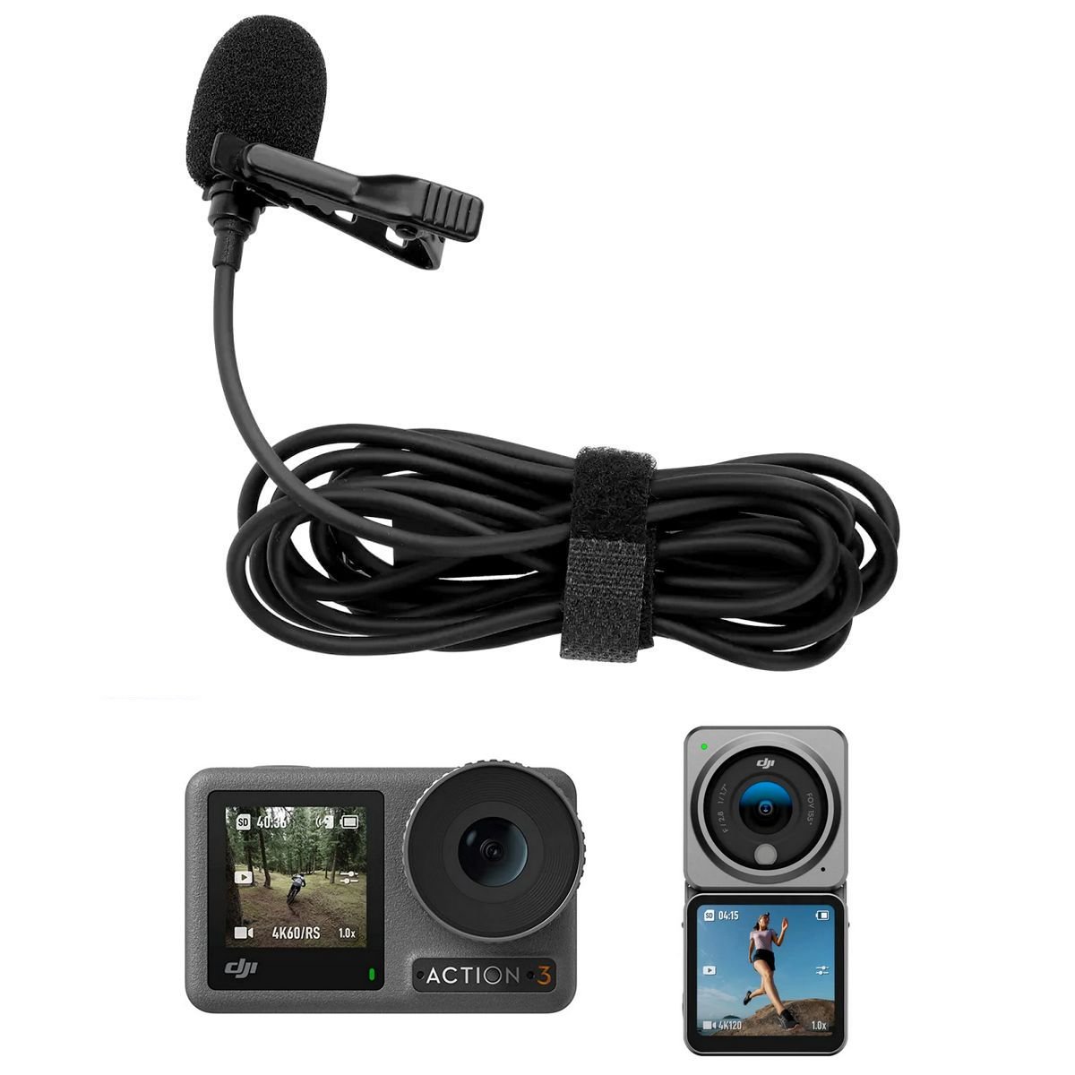 Microfone Lapela Usb-c Para Câmeras Dji Osmo Action 2/3 .