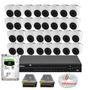 Kit Cftv 32 Câmeras De Segurança Intelbras Dvr 32 Canais Mhdx 1232 Com Hd 3TB + 500m De Cabo