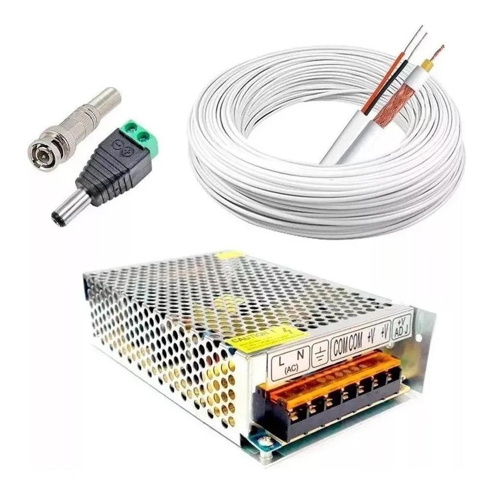 Kit Cftv 32 Câmeras De Segurança Intelbras Dvr 32 Canais Mhdx 1232 Com Hd 3TB + 500m De Cabo