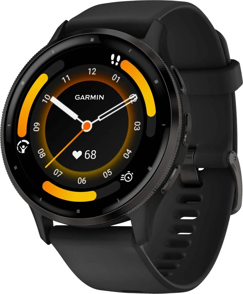 Garmin - Venu 3 Gps Smartwatch 45 Mm Polímero Reforçado Com Fibra - Aço Inoxidável E Preto-010-02784-01