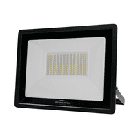 Refletor Blumenau De Led Slim 100w Preto Bivolt 3000k Luz Quente