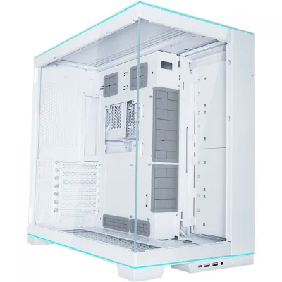 Gabinete Gamer Lian Li O11d Evo RGB, Mid Tower, E-ATX, Vidro Temperado, Sem Fonte, Sem Fan, Branco - O11deRGBw