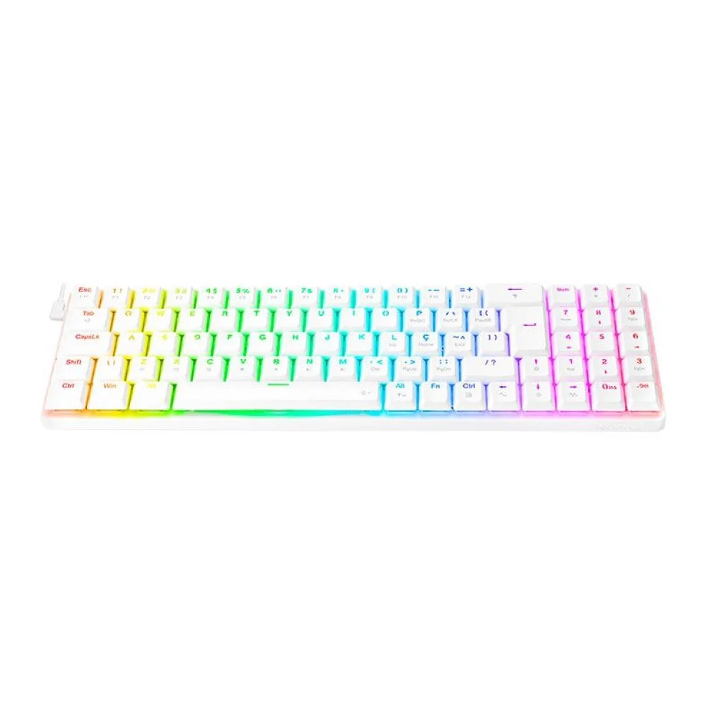 Imagem 5 de 5 do produto Teclado Mecanico Gamer Ashe, RGB, Branco, Switch Azul