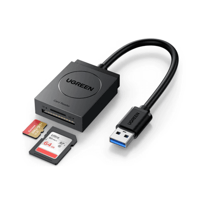 Leitor De Cartão 4-em-1 Ugreen Usb3.0/usb-c Sd Micro Usb3.0 2 Em 1