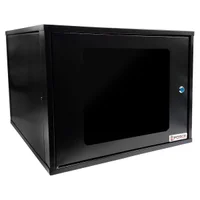 Mini Rack De Parede 19" Gforce, 8u X 570mm, Visor De Acrílico, Preto - 859