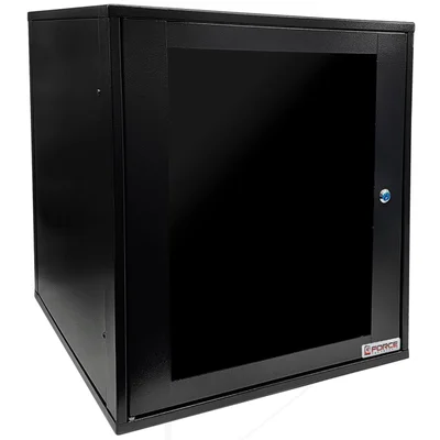 Mini Rack De Parede 19" Gforce, 12u X 570mm, Visor De Acrílico, Preto - 342