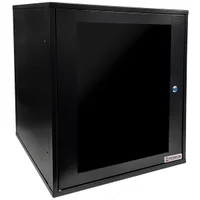Mini Rack De Parede 19" Gforce, 12u X 570mm, Visor De Acrílico, Preto - 342