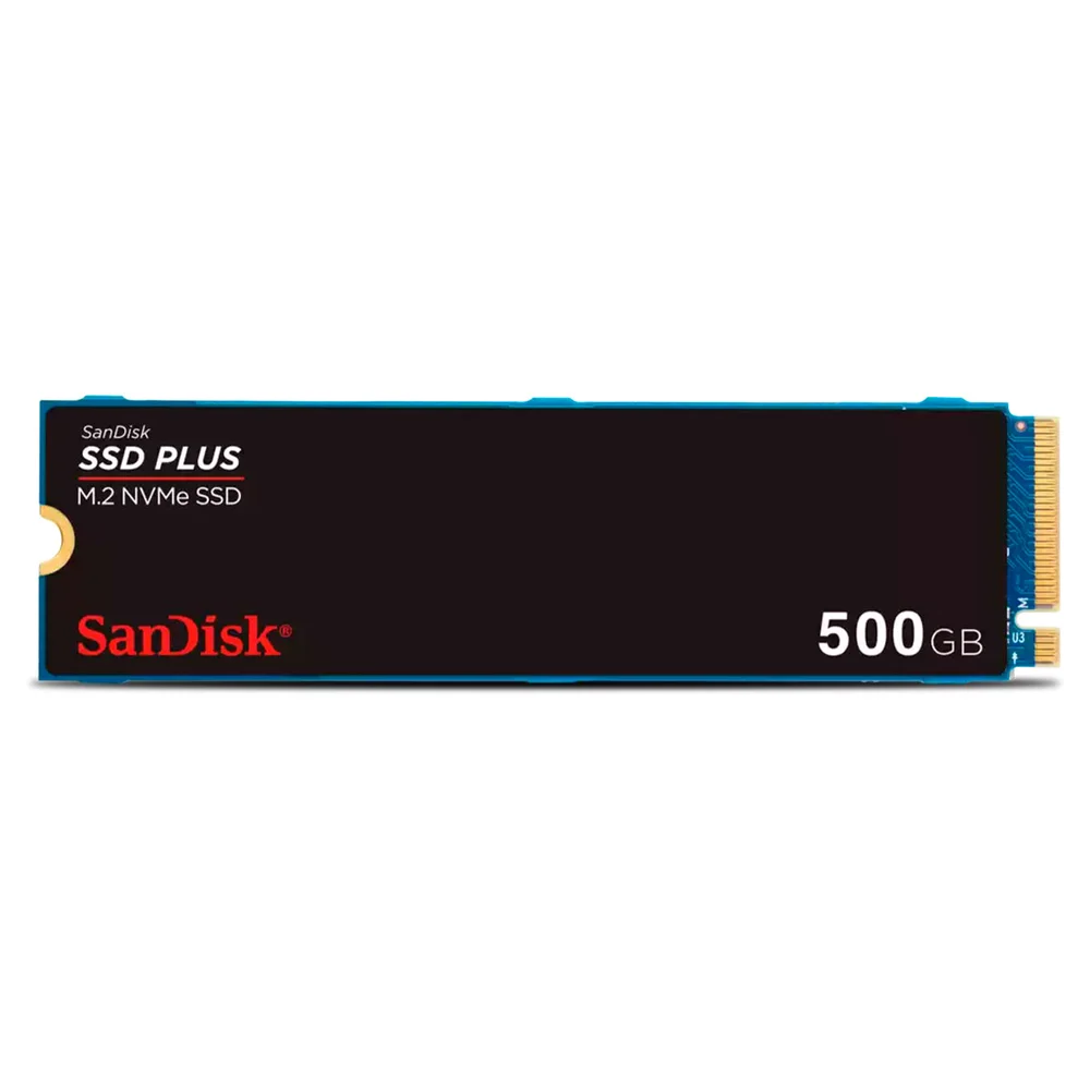 SSD M.2 PCIe 3.0 Sandisk Plus 500GB, NVMe, Leitura 2400MB/s, Gravação 1500MB/s - Sdssda3n-500g-g26 SSD M.2 PCIe 3.0 Sandisk Plus 500GB, NVMe, Leitura 2400MB/s, Gravação 1500MB/s - Sdssda3n-500g-g26