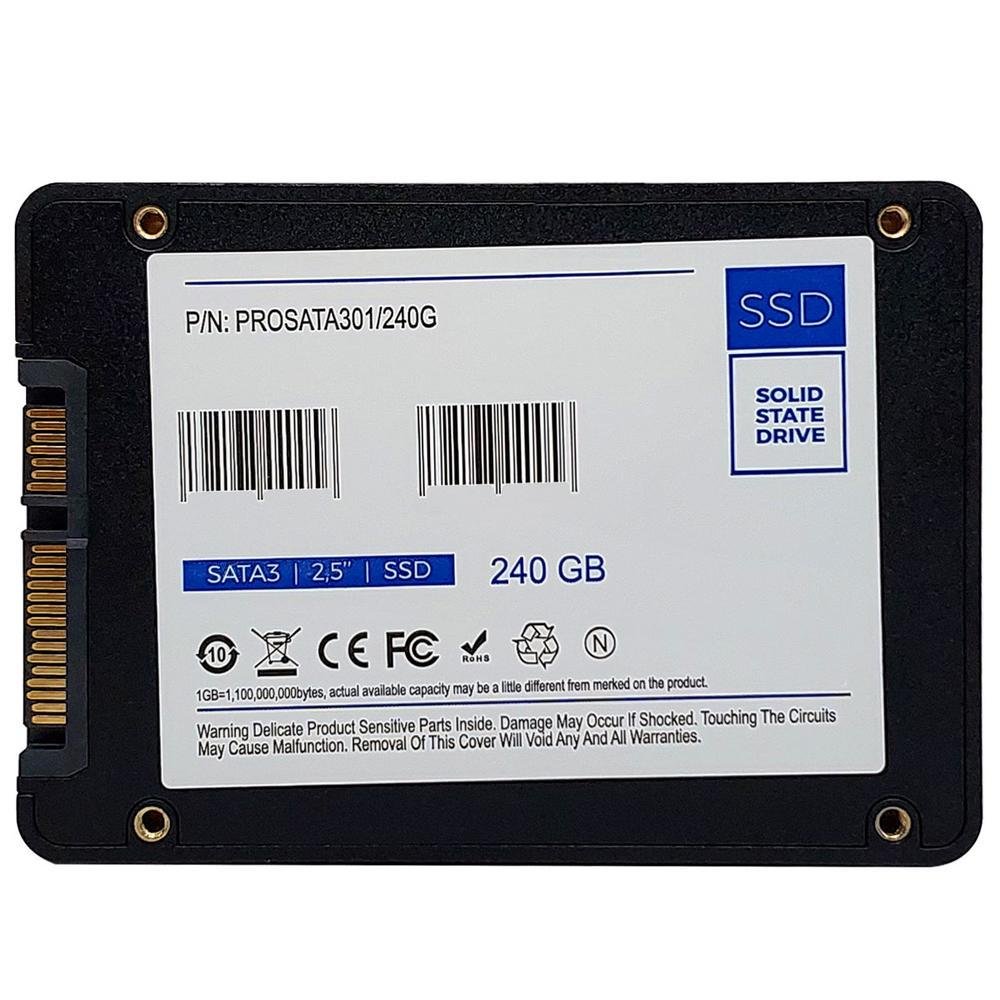 Imagem 2 de 3 do produto SSD 240GB Prodrive, Sata Iii 6gb/s, 2.5" - Prosata301/240g