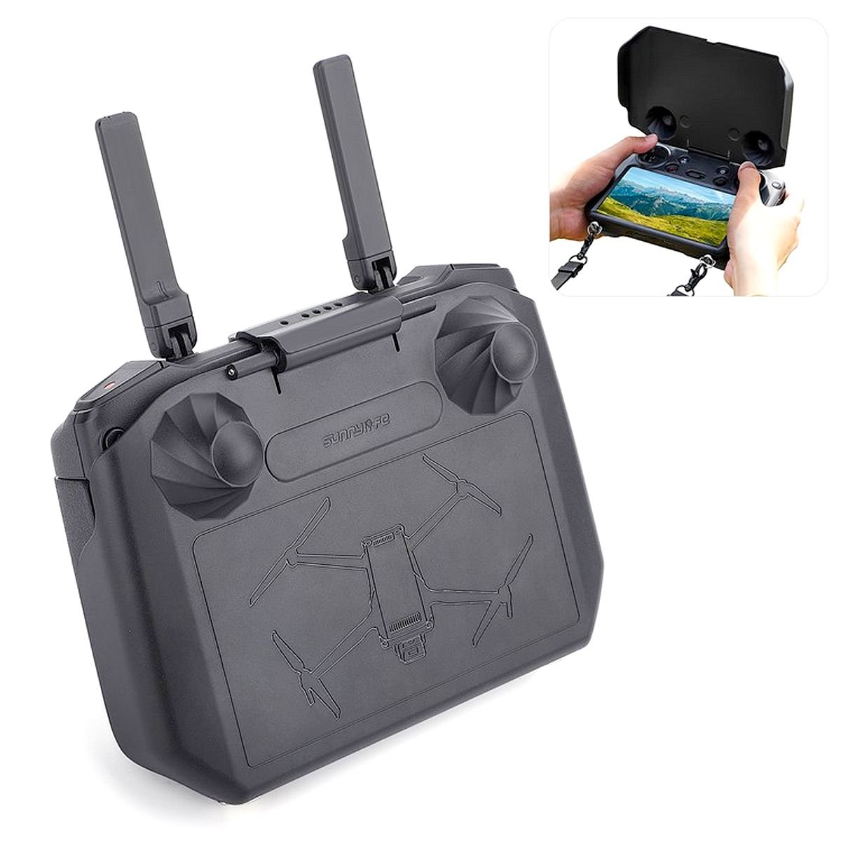 Capa 2 Em 1 Com Proteção Solar Para Controles Dji Rc Pro