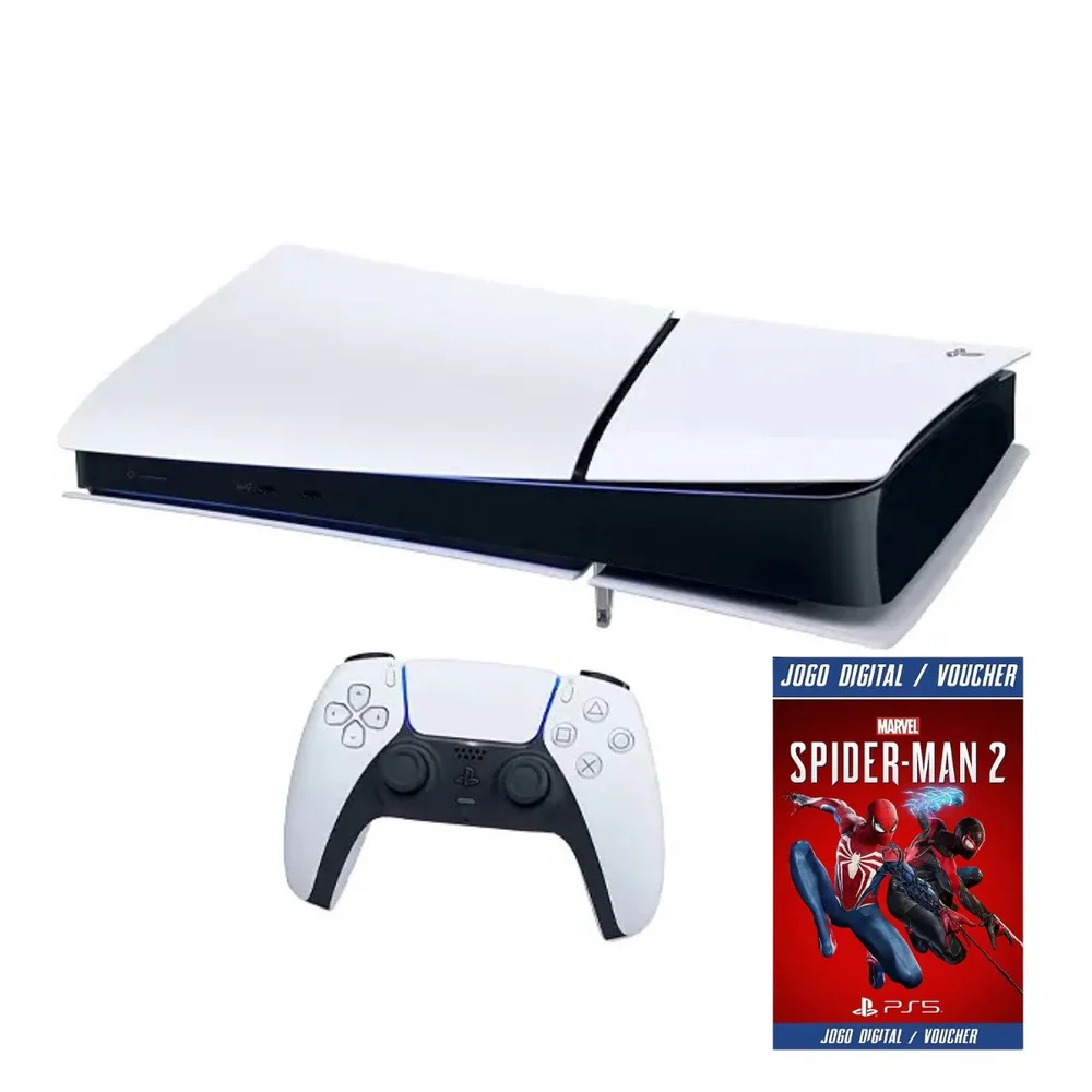 Imagem 5 de 5 do produto Console Sony Playstation 5 Slim Spiderman 2 Cfi-2015b 8k 1tb Digital