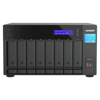 Storage Nas Qnap Tvs-h874t Intel Core I7 32gb (2×16gb) Ddr4 2.5gbe 8 Baias Thunderbolt 4 Pcie Gen4 X16 Usb 3.2 Até 154TB