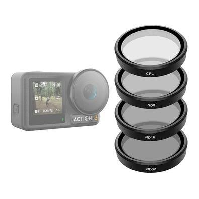Kit Filtros Cpl E Nd8/16/32 Para Dji Osmo Action 3 - Telesin