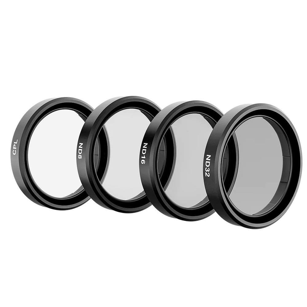 Imagem 2 de 5 do produto Kit Filtros Cpl E Nd8/16/32 Para Dji Osmo Action 3 - Telesin