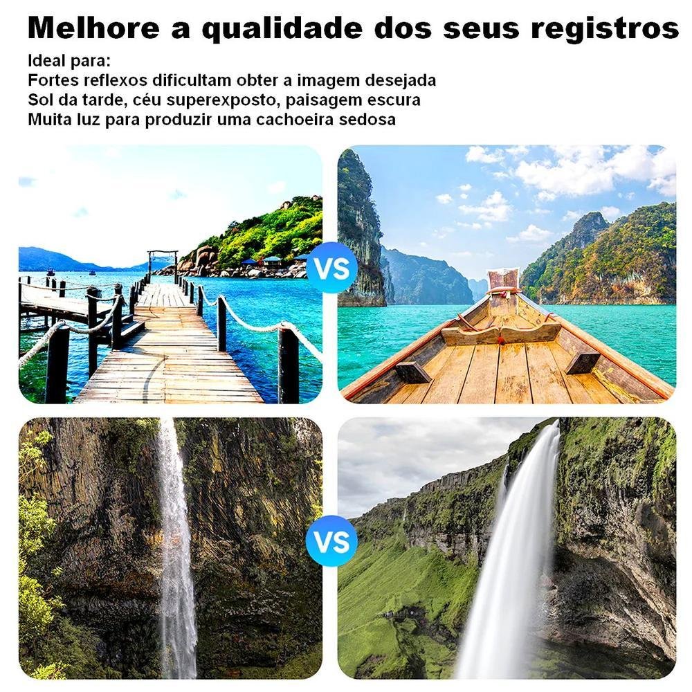 Imagem 3 de 5 do produto Kit Filtros Cpl E Nd8/16/32 Para Dji Osmo Action 3 - Telesin