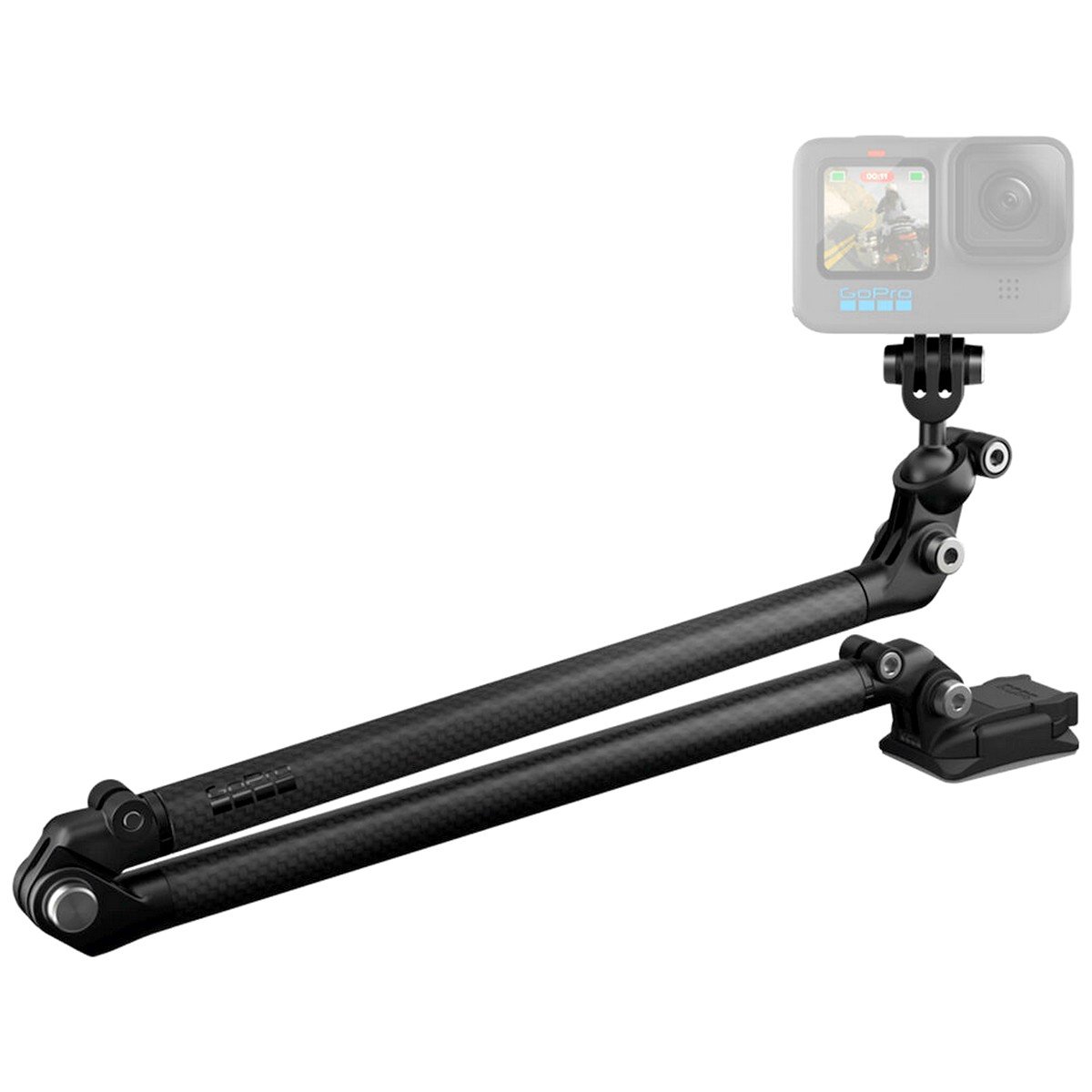 Suporte Boom + Adesivos Curvo E Reto Original Gopro Aextm-001