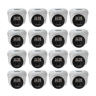 Kit 16 Câmeras De Segurança Dome Interna Full Hd 1080p Com Visão Noturna De 20 Metros E Lente 2.8mm Tudo Forte