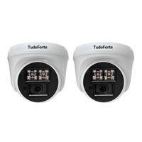 Kit 2 Câmeras De Segurança Dome Interna Full Hd 1080p Com Visão Noturna De 20 Metros E Lente 2.8mm Tudo Forte