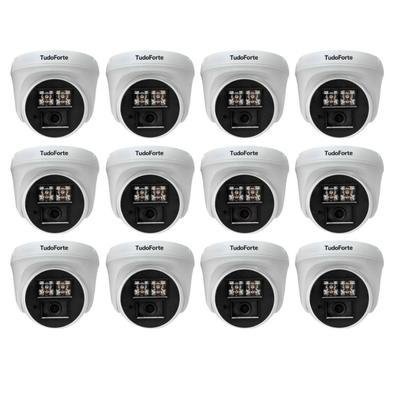 Kit 12 Câmeras De Segurança Dome Interna Full Hd 1080p Com Visão Noturna De 20 Metros E Lente 2.8mm Tudo Forte