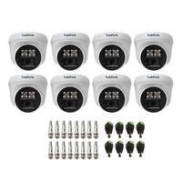 Kit 8 Câmeras De Segurança Dome Interna Full Hd 1080p Com Visão Noturna De 20 Metros E Lente 2.8mm Tudo Forte + Conectores