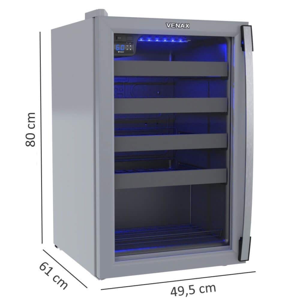 Imagem 5 de 5 do produto Conjunto Venax Cervejeira Blue E Adega Piubella 100 Litros Cinza Porta Invertida 127 V