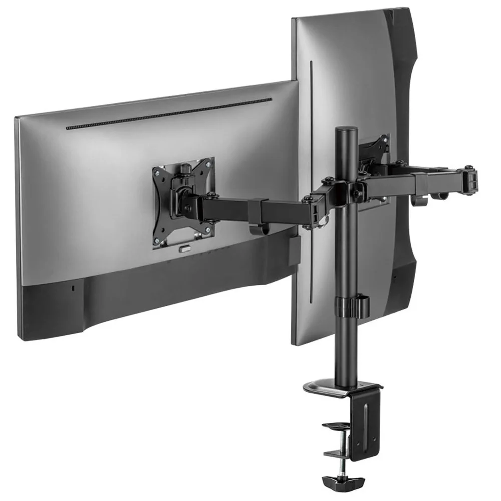 Imagem 4 de 5 do produto Suporte Para Dois Monitores Cs12 17"~32" - Vesa 75x75/100x100 - Clanm
