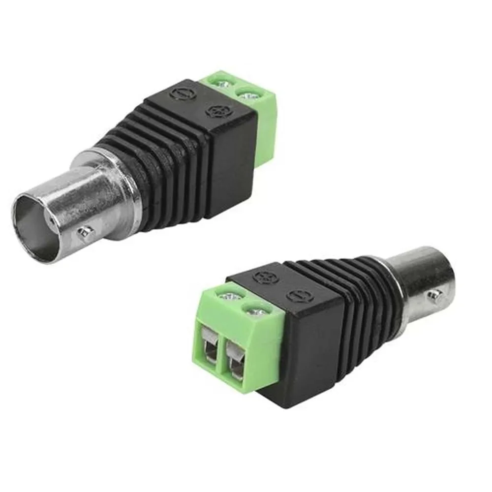 Imagem 2 de 3 do produto 10x Conector Bnc Fêmea Com Borne Para Cftv - 50 Ohms