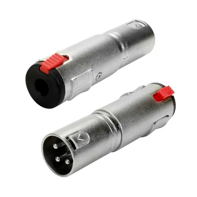 3x Adaptador Canon Xlr Macho X Jack P10 Fêmea Emenda Conector