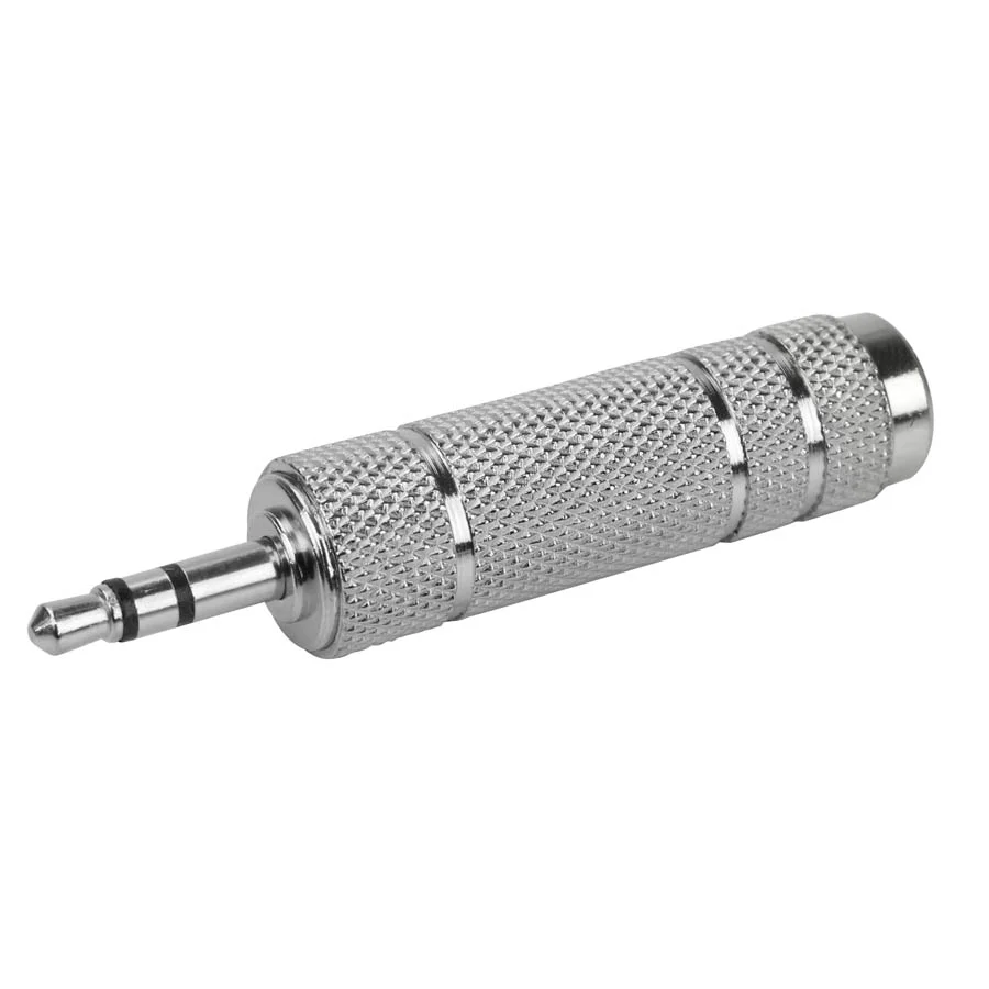 Imagem 2 de 2 do produto 10x Adaptador Áudio P2 Stereo P/ P10 Stereo J10 Níquel Metal