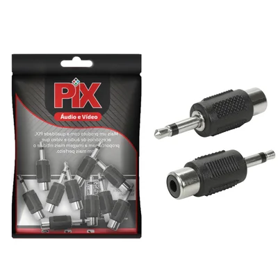 10x Adaptador P2 Mono Para 1 Rca Mono - Alta Qualidade